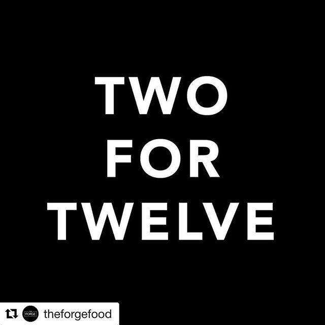 #Repost <a href="/theforgefood/">The Forge</a> with <a href="/get_repost/">Repost</a>
・・・
Our big lil brother, The Forge, has an amazing offer... Two for twelve runs 12-3pm Wed- Sat and 6-9pm Wed-Fri. 
Get two courses for £12 or 2 small plates with a free side for £12. 
#theforgefood #northeastre… ift.tt/2GzMijb