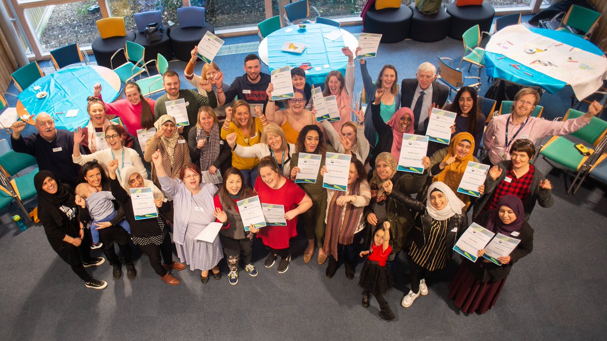 TPJBFoundation's tweet photo. Yesterday we celebrated the success of our six recent #FamiliesForPeace projects in #Liverpool and #Rochdale. 
We discussed what we learnt about conflict resolution, and made some big plans for strengthening our communities. A huge thanks to everyone involved in this project! https://t.co/vT6QSnML1Z