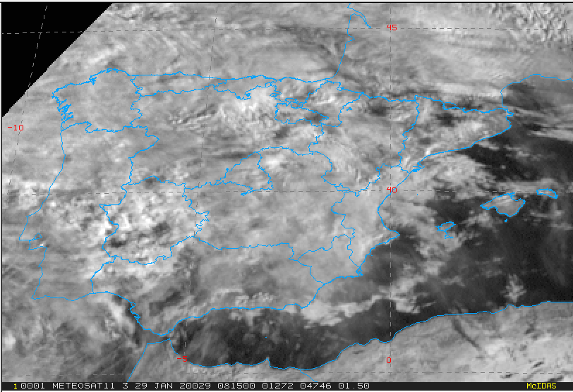 AEMET_SINOBAS's tweet photo. Imagen visible NIR a las 08:15 UTC y producto #CloudType que colorea las nubes bajas y nieblas. Muchísima nubosidad sobre la #Península aunque sin precipitaciones, salvo en zonas del NW https://t.co/vfpoeXJ8dw