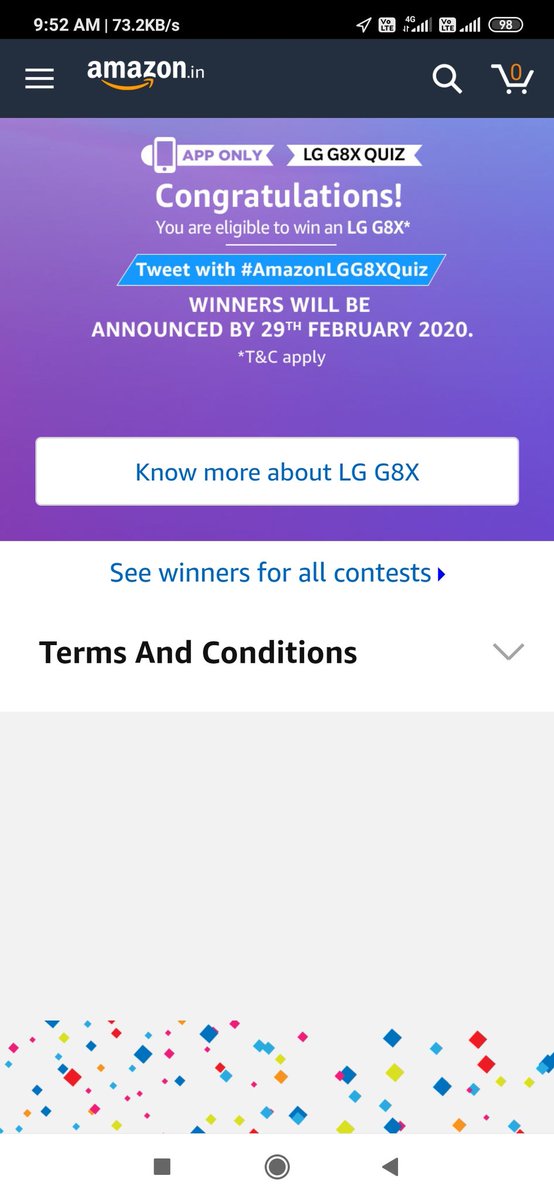 KalichranPatle's tweet photo. #AmazonLGG8XQuiz https://t.co/X5Wnvx0QlB