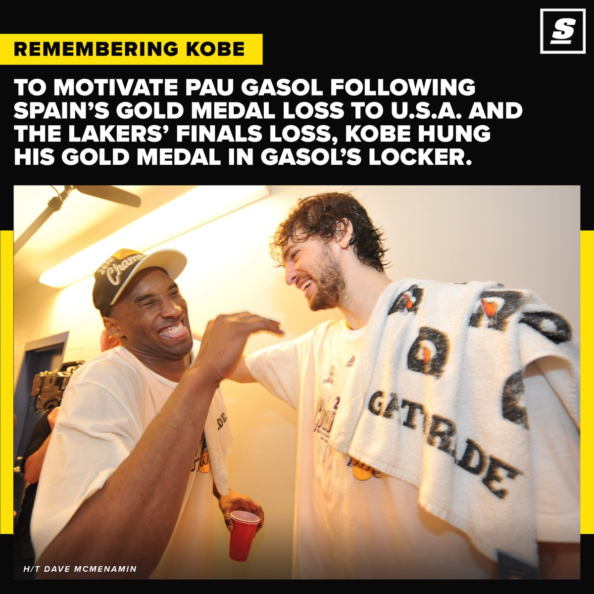 theScore's tweet image. The Lakers went on to win the title that season with a major contribution from Pau Gasol. 🥇 🏆 🏀