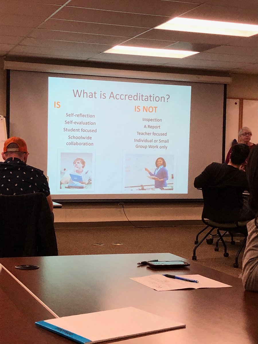 Kwakulus's tweet photo. I’ve been a #highschoolteacher for 23 yrs. An important thing in high school is going through a #WASC #accreditation. I’m excited, I will be visiting a #highschool next month as a member of the WASC committee! However, nervous about the writing of the report. #studyteam https://t.co/EK4hkGfgYL