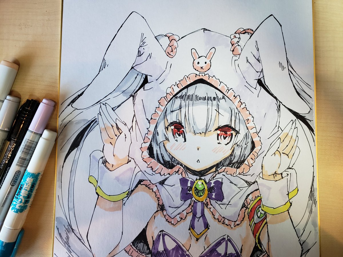 「じゃぶマイアフターイベントに提供予定のバニーゴンちゃんさまの色紙です 」|そりむらようじ／ゲチ子（新人Vtuber）のイラスト