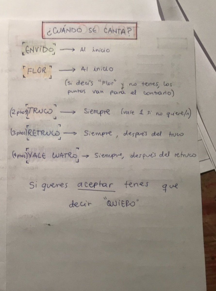 Para los que no saben jugar al TRUCO