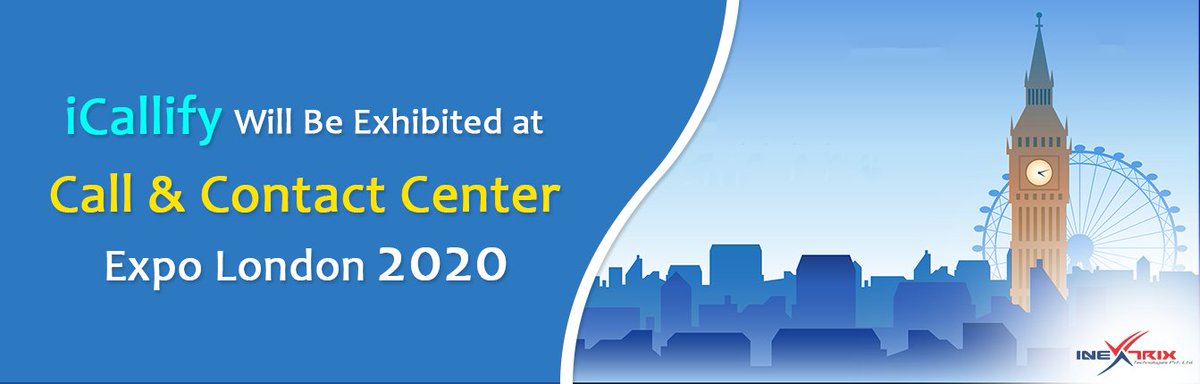 Inextrix's tweet photo. iCallify will be exhibited at Call & Contact Center Expo London 2020. Are you coming? Don't forget to visit us at Booth no: 1961.
#Dialer #IntelligentCallCenterSoftware #Callcentersolution #callcentersoftware #CallCentreEx #CallContact20 #CUX20 #CCExpo #CCExpo2020 #London https://t.co/sXUaotuJ2F