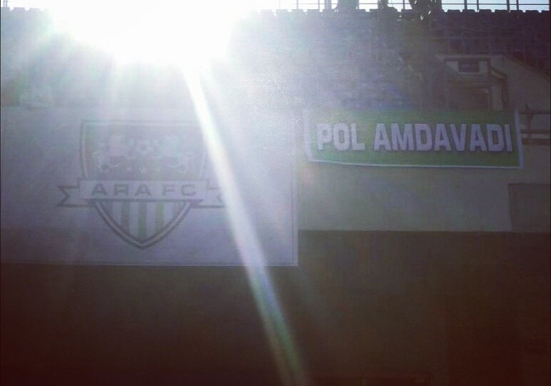 polamdavadi's tweet photo. We are Amdavad &amp; We are one. We sing with pride through the rain &amp; sun.

This Sunday, we host FC Kerala who are coming to the city after beating Kerala Blasters 3-0 in their first match.

#BhukkaBolavishu #AlphaSpirit #ARAFC #POL_AMD #Hero2ndDiv #IndianFootball #2ndDivLeague https://t.co/aXrVpkb1rm