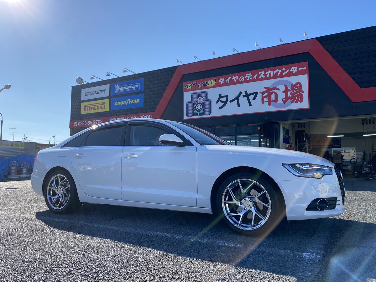 アウディーA6で19インチ装置しました！ 物凄くカッコよく仕上がりまし 