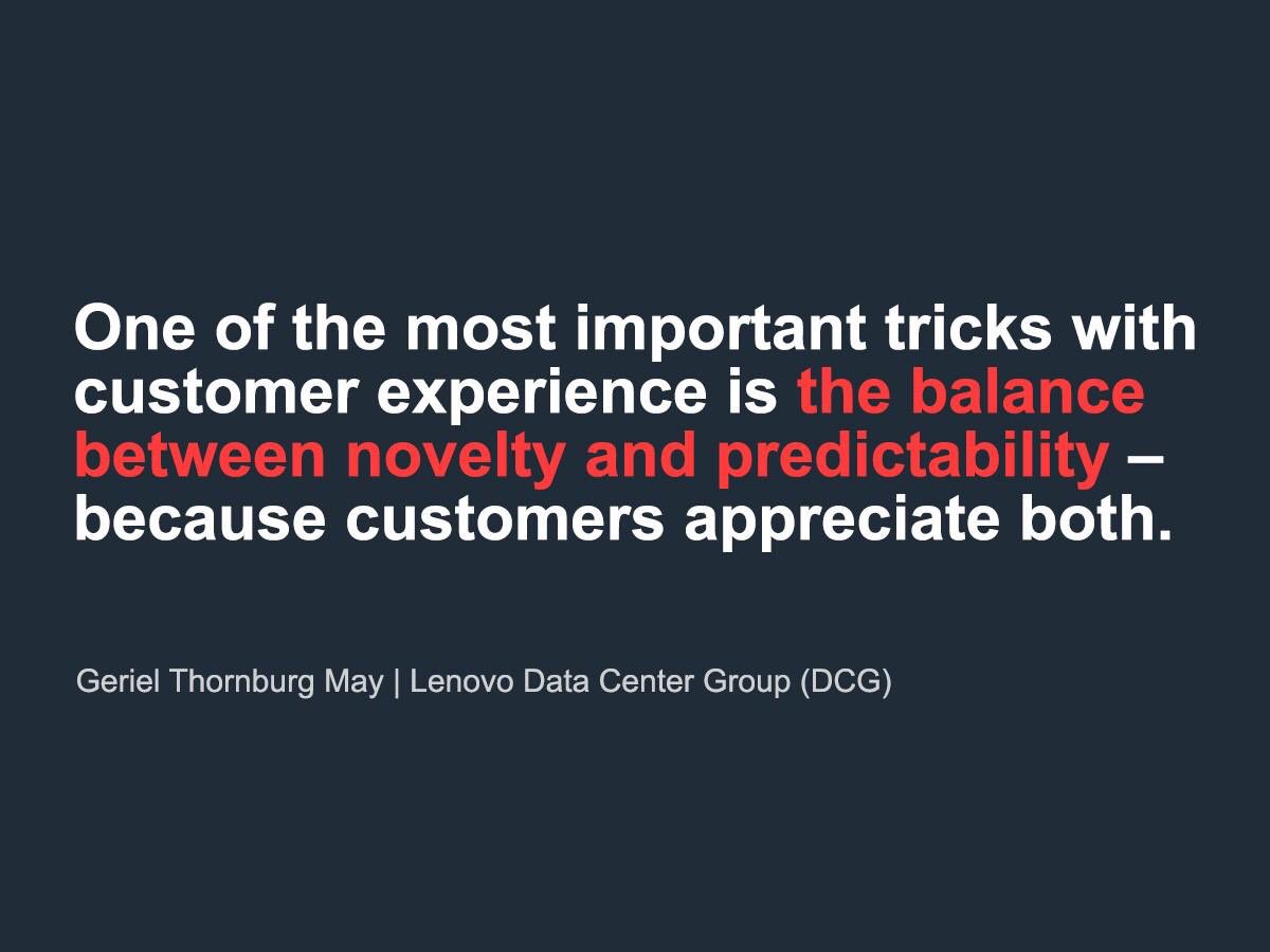 How do we win in #CX? Like football, one play can change the outcome. Every single interaction along the journey should be #intentional, focusing on the delicate balance between the element of surprise and #predictability.