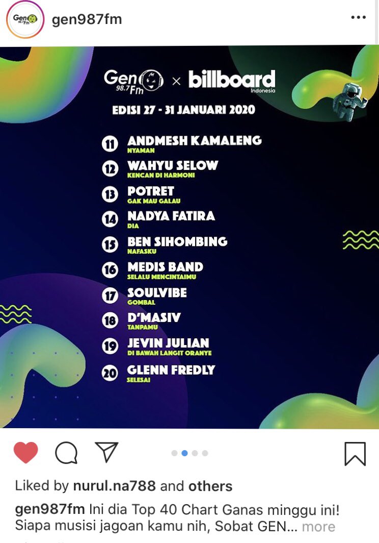 No 16...  thanks ⁦<a href="/gen987fm/">IG: @gen987fm</a> ⁦<a href="/billboard/">billboard</a>⁩ #ganasgenfm #BillboardID