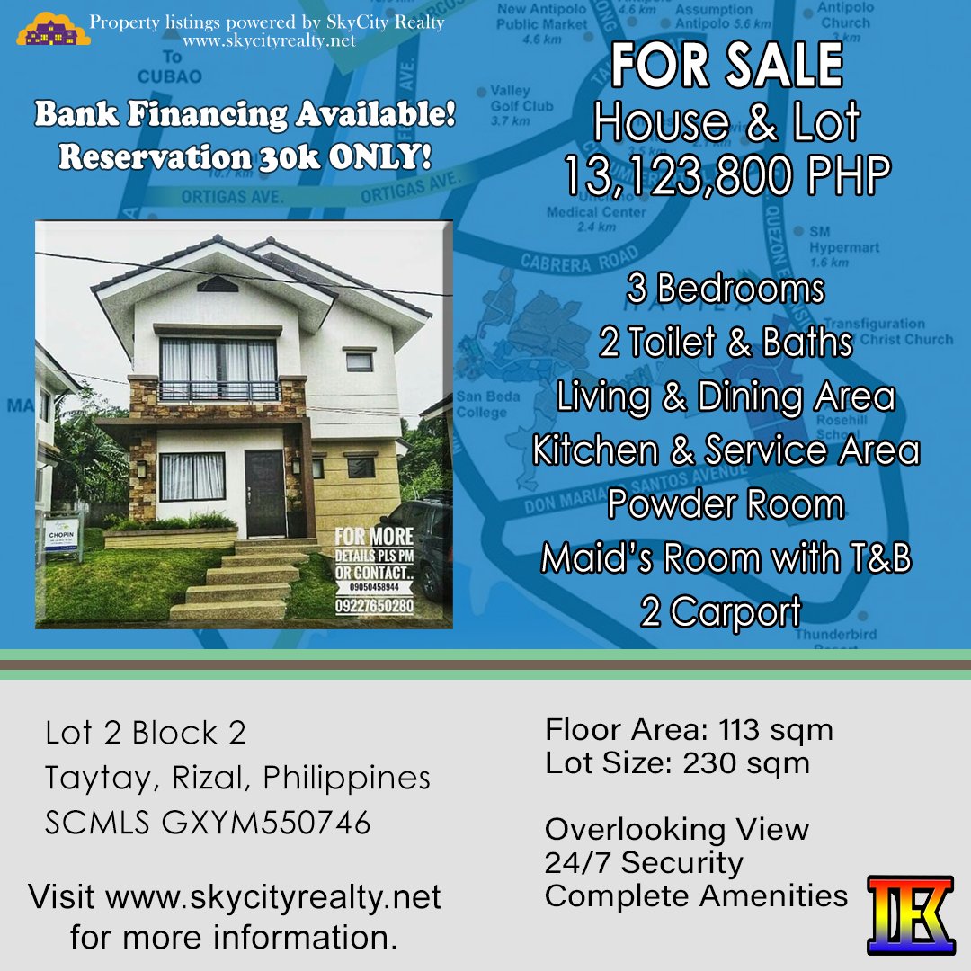 DEKsignandprint's tweet photo. House &amp; Lot - For Sale
13,123,800 PHP
Bank financing available!
Reservation 30k Only!
https://t.co/9JXxk1wmWT

#dek #skycityrealty #skycity #propertyportal #houseforsale #scmls #virtualrealty #forsale #philippines #philippinesproperty #justlisted #filinvest #fyi https://t.co/1kRexvIPcH
