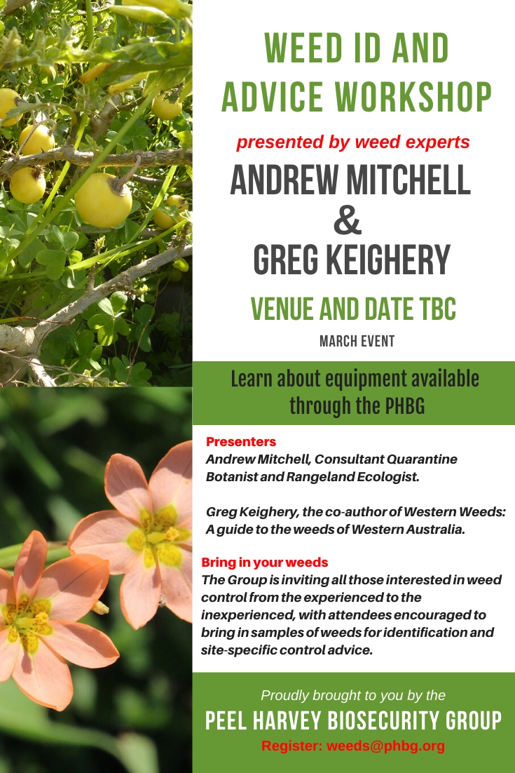 PH_Biosecurity's tweet photo. Coming up in March don't miss out! Email your interest to weeds@phbg.org 
https://t.co/A90fdTKFtv https://t.co/eRbFzOvwio