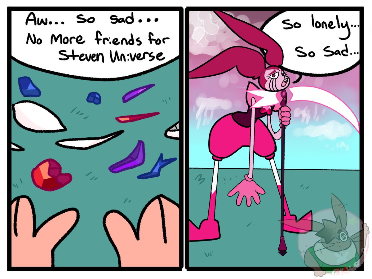 KiddieeeveeP's tweet photo. Shattered!SUF
Page 12
#KiddieEevee #StevenUniverse #StevenUniverseArt #StevenUniverseAU #StevenUniverseComic #StevenUniverseFuture #SUArt #SUComic #SUF #SU #Comic #ShatteredSUF #Spinel #Doodle #Art #Artist #Drawing https://t.co/Tn0nvbe7IL