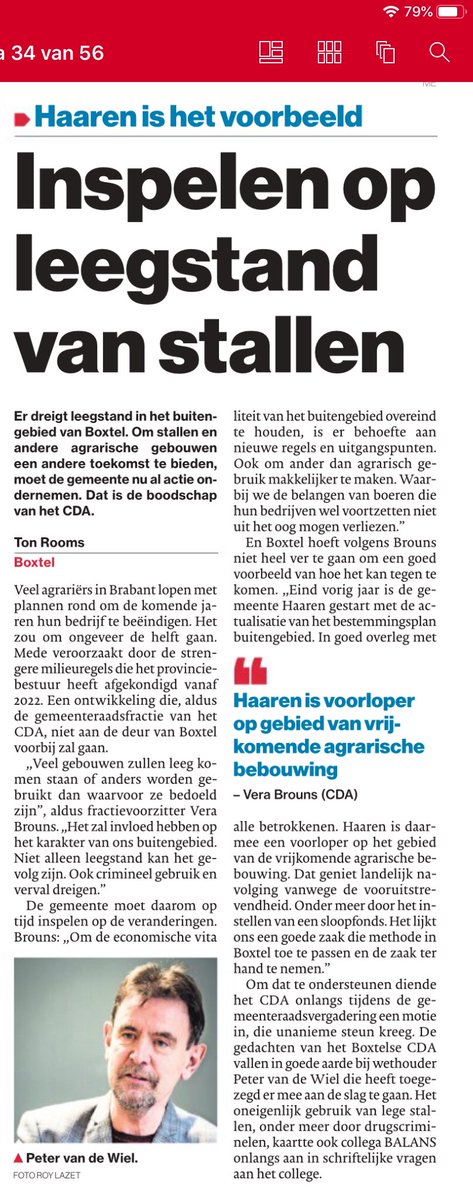 Bestemmingsplan Buitengebied: speerpunt van het CDA in Haaren. Voor balans en een toekomst van duurzaamheid, veiligheid, natuur, boeren en burgers in het buitengebied! 👍🏼💪🏼🌿