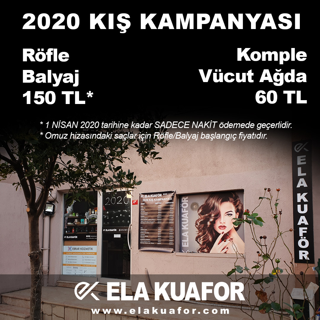 İddia ediyoruz DAHA UYGUNU YOK!
Tecrübeli personel ve uygun fiyatlar yanı başınızda...
.
ELA BAYAN KUAFÖRÜ ATAŞEHİR
🕚 09:00 - 20:00 ☎️ 0216 969 1 352 
🖱 elakuafor.com
.
#hair #sac #rofle #agda #sacmodelleri #bayankuaförü #türbanmodelleri #ciltbakimi #manikurpedikur