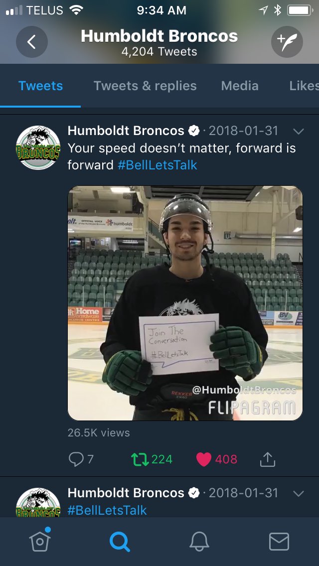I am proud to post this beauty of Logan supporting #BellLetsTalk  Every nickel raised brings us closer to winning the battle over mental illness. ⁦<a href="/GreenShirtDay/">Green Shirt Day</a>⁩ ⁦<a href="/HumboldtBroncos/">Humboldt Broncos</a>⁩ ⁦<a href="/theSJHL/">SJHL</a>⁩ ⁦<a href="/TheWHL/">Western Hockey League</a>⁩ ⁦<a href="/HornsHockey/">UL Pronghorns Hockey</a>⁩ ⁦<a href="/HornsRugby/">HornsRugby</a>⁩