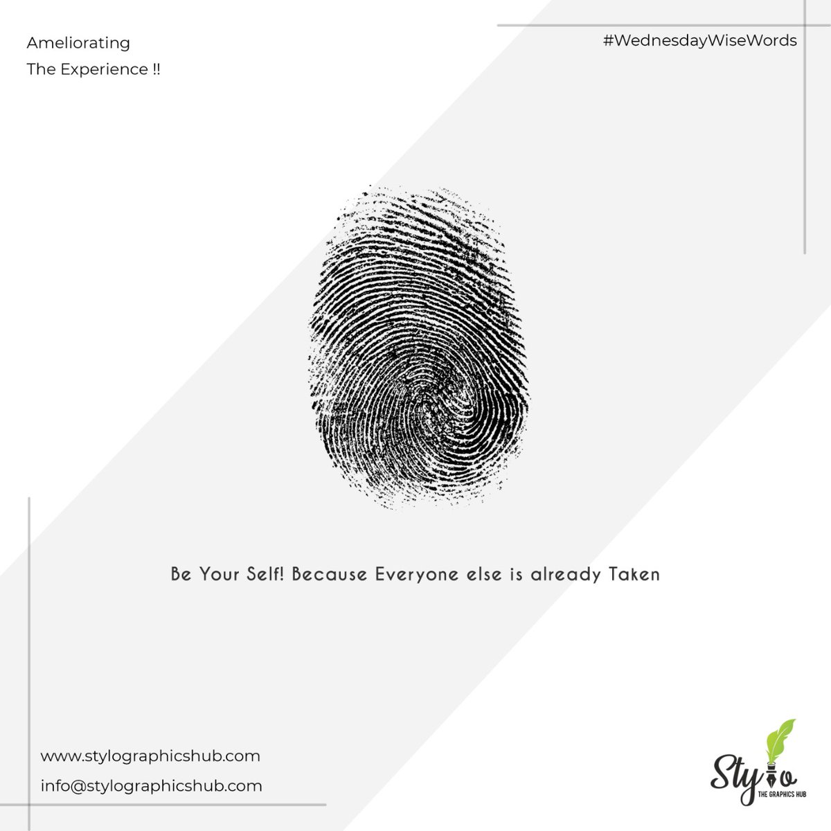 HubStylo's tweet photo. "Be Your Self.Because Everyone else is already Taken"
. Stylo The Graphics Hub -Website design &amp; development -Social Media Promotion -Digital Marketing -Google services Feel free to call : 9426229295 https://t.co/eca0sH265I