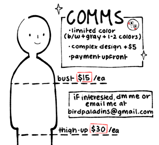 updated prices a bit + offering limited colors (can b your choice or i choose for u) ! no slot limit this time bc i need money lol 