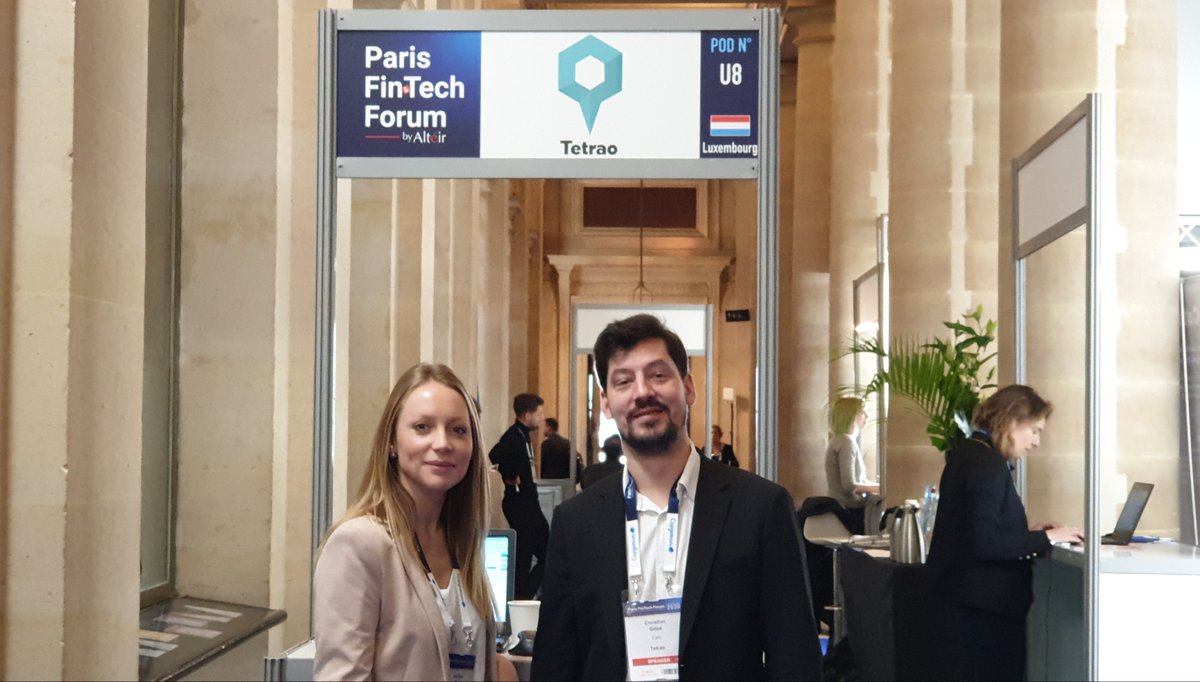 Let's talk #AI, Investment Funds and Disruption today at the Paris Fintech Forum! You can meet Christian Gillot our Founder and Ludivine Rénier CEO of Tetrao France on our stand U8. #fintech #assetmanagement #mutualfunds #luxembourg #PFF2020