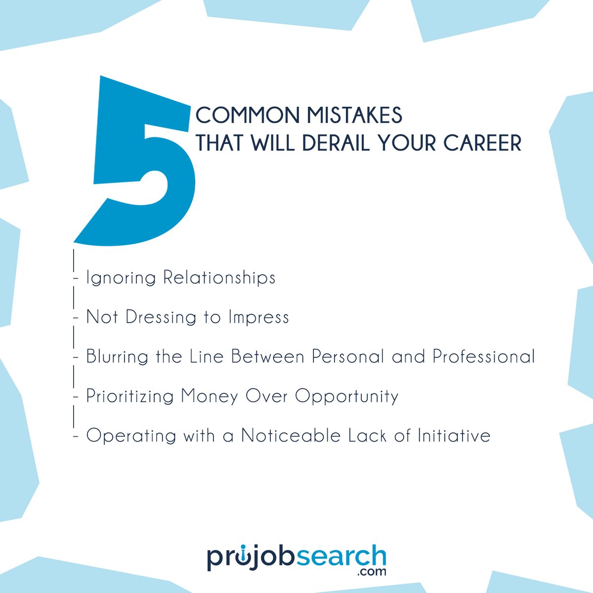 Pro_Job_Search's tweet image. Learn to recognize these bad habits and keep your ambitions on track
#Mistakes #CareerMistakes #InterviewTips #Interview #CareerAdvice #Resume #JobHunt #Career #business #entrepreneur #job #Jobs #JobHunting #JobSeeker #FindJobs #Hiring #jobsearch #jobs4u #ProJobSearch