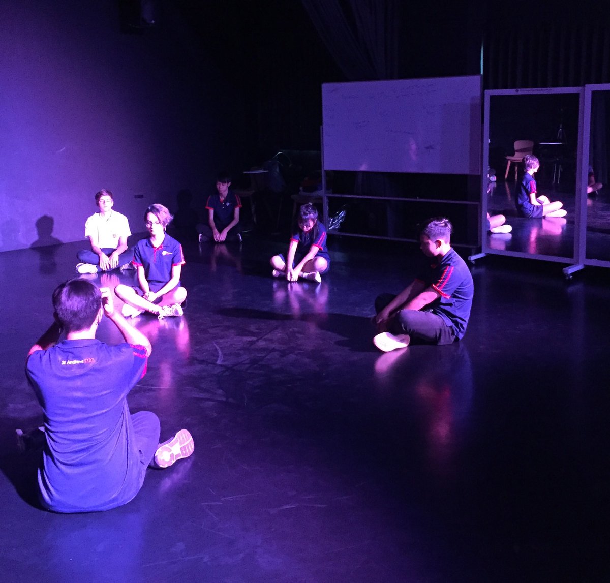 S107Drama's tweet photo. Day 3 of @LPATheatre Residency at @StAndrews_107! Year 10 exploring the ideas of Artaud and the Theatre of Cruelty. Intense, dramatic and funny. #TeamS107 #Drama #unlocktheartist https://t.co/yrE0Cg5NnX