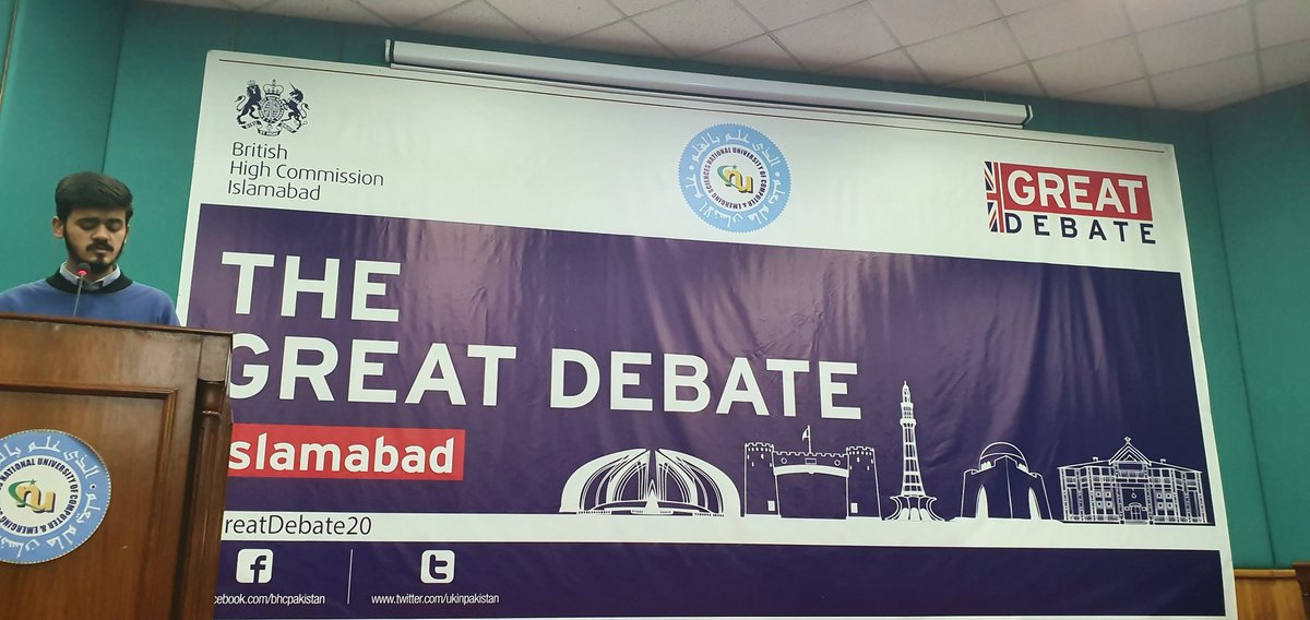 haider_miraj's tweet photo. #Greatdebate20 kicked off @ukinpakistan https://t.co/m0fXiW3jNp