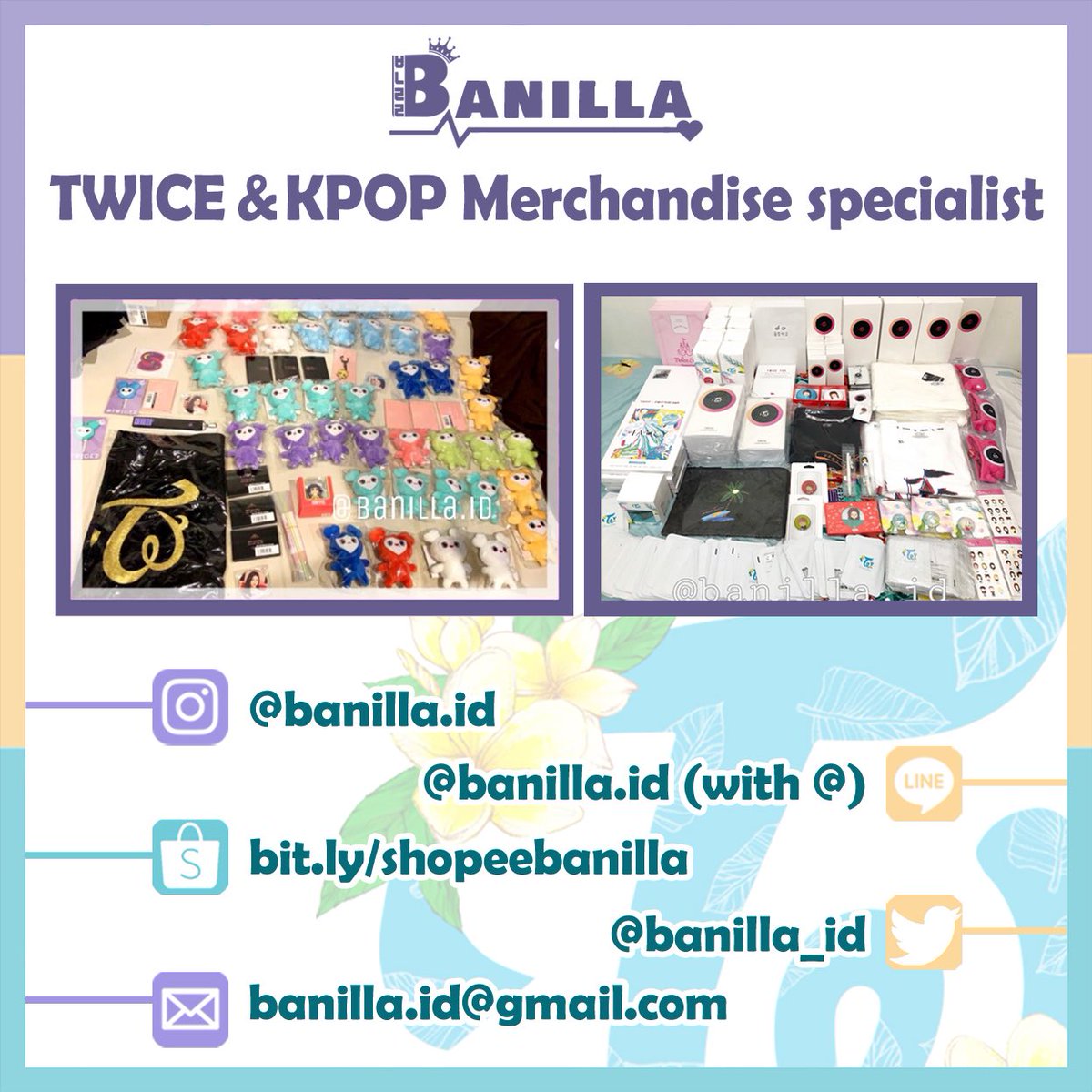 banilla_id's tweet photo. Group Order / PO @Banilla_id
Spesialis Merch KPOP & KPOP Japan, Handcarry, Sharing, etc.
Bisa request order Merch Japan/KPOP Japan ✨🌸
Instagram & line@: @/banilla.id
Shopee: https://t.co/J2BEahGCRi
Email: banilla.id@gmail.com
#Banillaid #TwiceAlbum #TwiceMerchandise https://t.co/gwr1U2iX5e