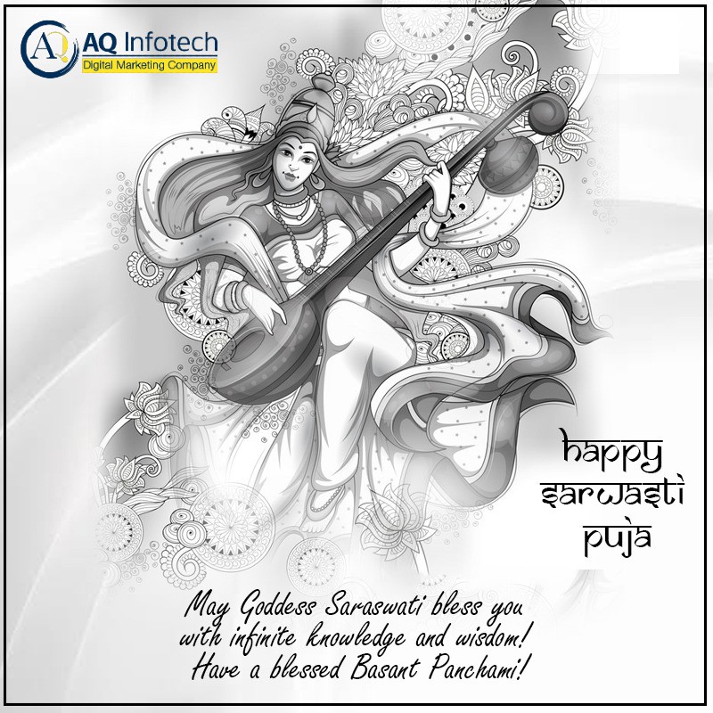 DigiAdMedia's tweet photo. May Goddess Saraswati bless you with infinite knowledge and wisdom! Have a blessed Basant Panchami! Happy Saraswati Pooja

#AQinfoTech #HappySaraswatiPooja #BasantPanchami #SaraswatiBless https://t.co/lNnplNbLJL