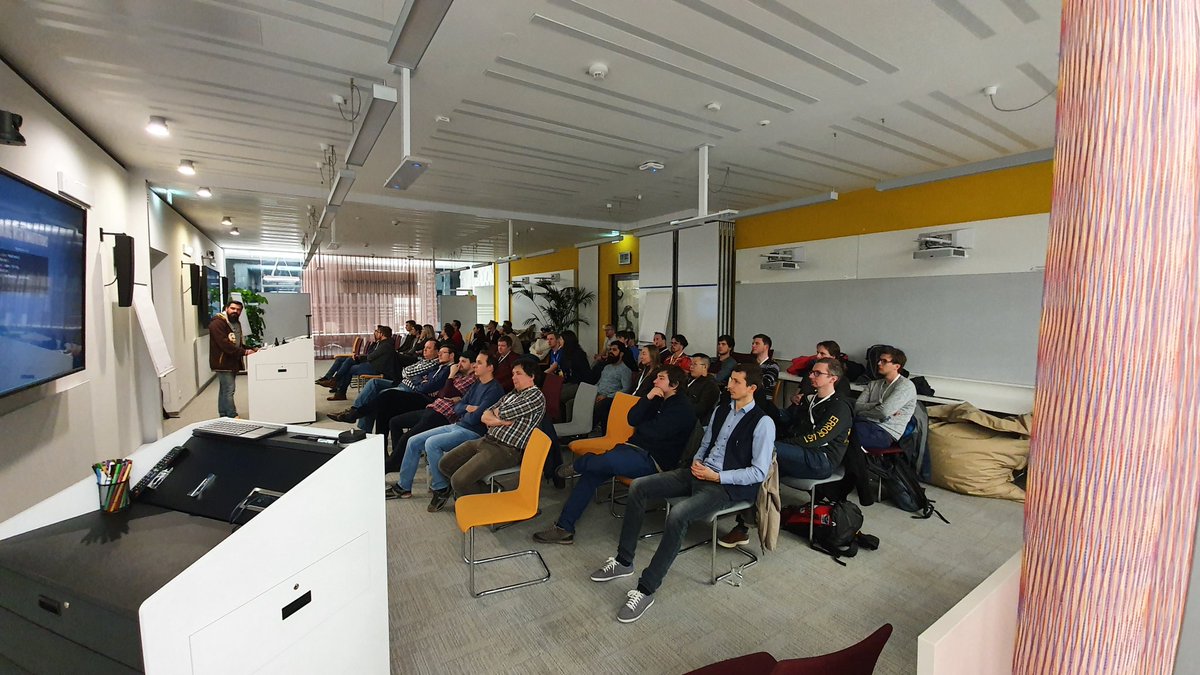 AlexStark83's tweet photo. We had a great Mobile Development #Meetup in #Karlsruhe at @LogMeIn. Thanks @space8480 and @IgorKhvostenkov for the great talks about #Kotlin https://t.co/K7sXd1dqKU