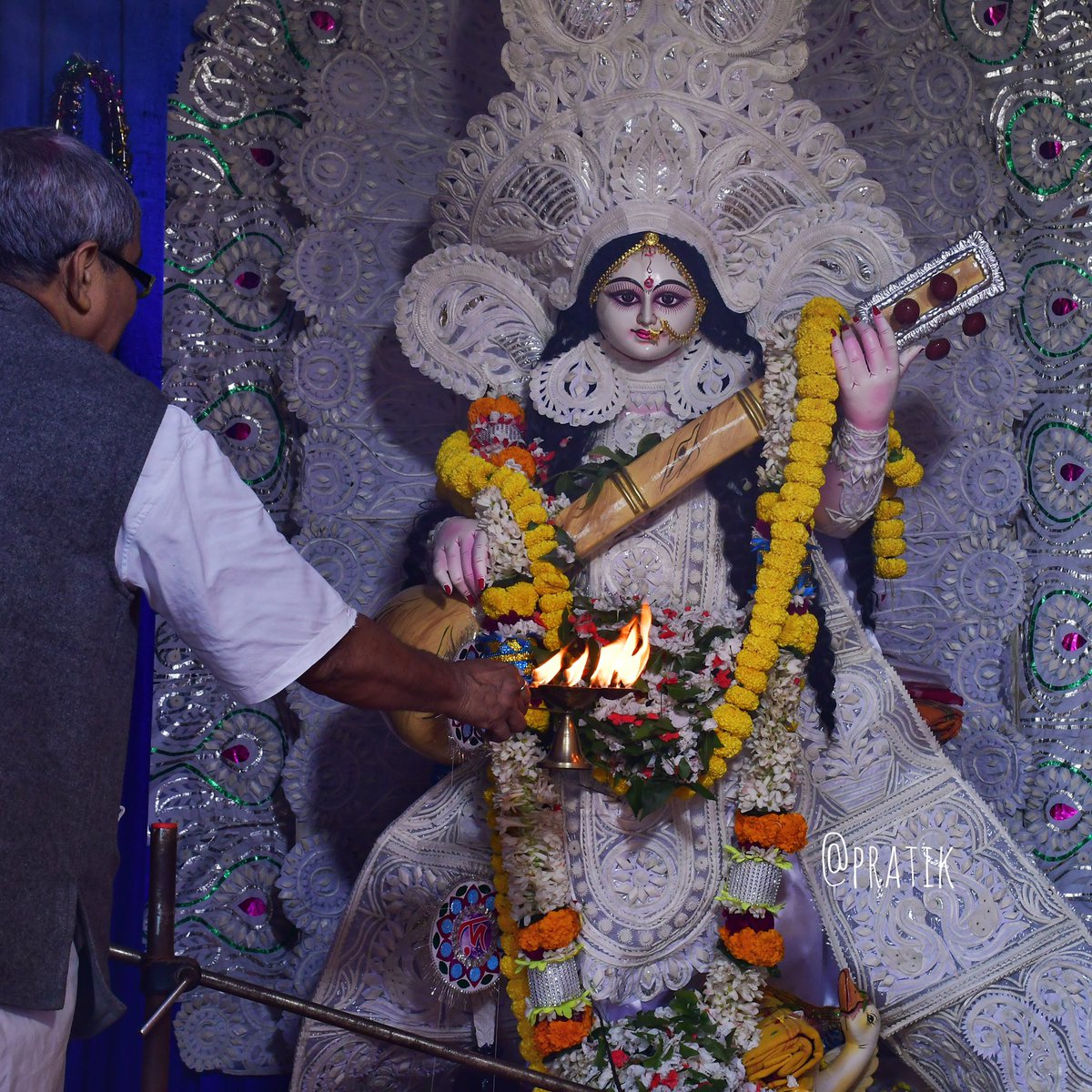 And the pujo #saraswatiPujo #SaraswatiPuja in #Kolkata #festivalsofindia