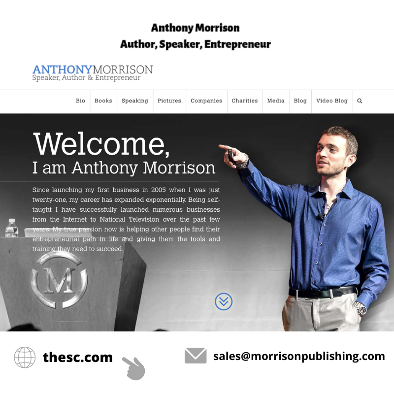 AMFan101's tweet photo. Anthony Morrison published his first book in 2008 which was a step by step on how to be a successful entrepreneur.

Learn more 👉 🔗 https://t.co/3IjwL4Od1D

Share Through &amp; Help Us To Spread!

#AnthonyMorrison #Thesc #Nevergiveup https://t.co/nT4xmWT9su