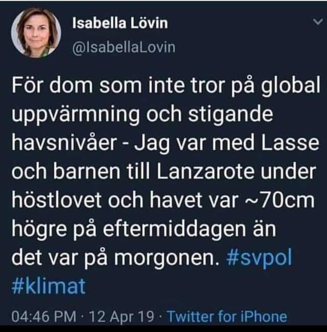 Klimathotsskept's tweet photo. Miljömupp #MP @miljopartiet @IsabellaLovin #klimat #klimatbluffen #svpol #ClimateChangeHoax https://t.co/3ynoPVQzXD