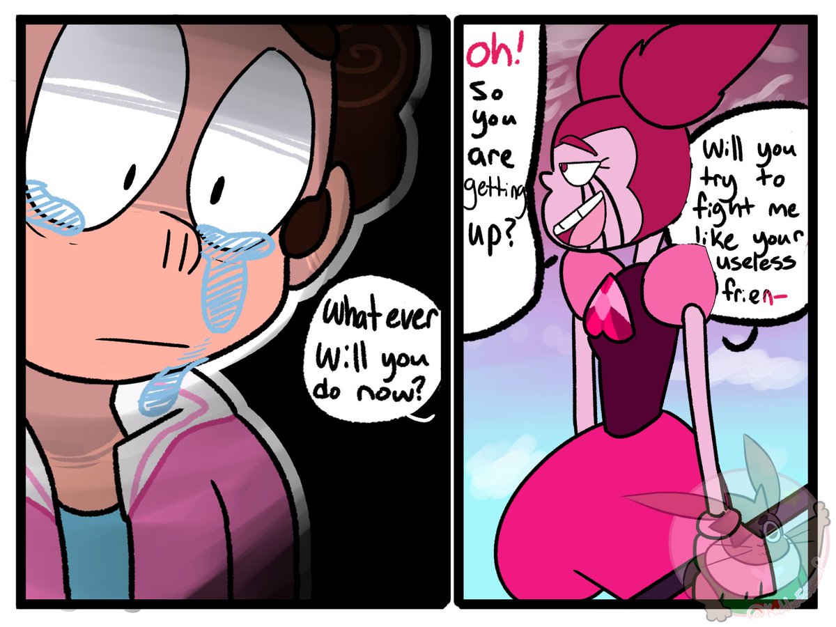 KiddieeeveeP's tweet photo. Shattered!SUF
Page 13
#KiddieEevee #StevenUniverse #StevenUniverseAU #StevenUniverseArt #StevenUniverseComic #StevenUniverseFuture #SU #SUF #SUArt #SUComic #ShatteredSUF #Comic #Spinel #Art #Artist #Doodle #Drawing https://t.co/C3WQj6hofP