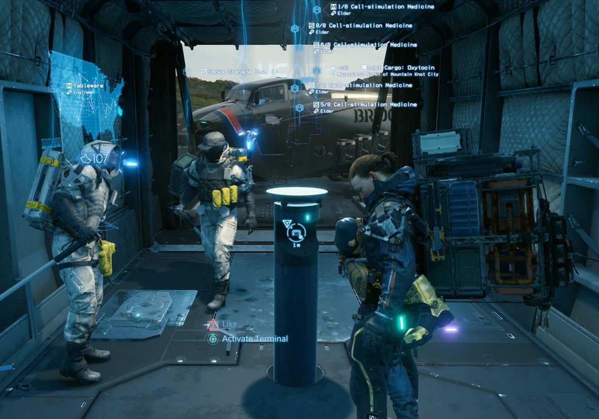 JpOuterHaven's tweet photo. Some down time between the Time fall rain with my fellow Porters & guiding them safely through mule territory. ☔🌈📦🕸
#DeathStranding
#SamPorterBridges
#ConnectUsAll
#StrandConnection
#BelieveInBridges
#TomorrowIsInYourHands https://t.co/WY71JmQzab
