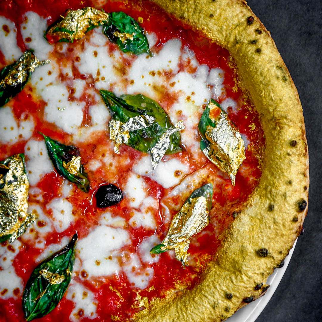 PizzaChefJohnny's tweet image. Introducing The Golden Margherita for National Pizza Day! Golden crust, golden basil, topped with more gold. All the gold, available on National Pizza day, 9th February ONLY across all @gradigroup venues!!  #Nationalpizzaday