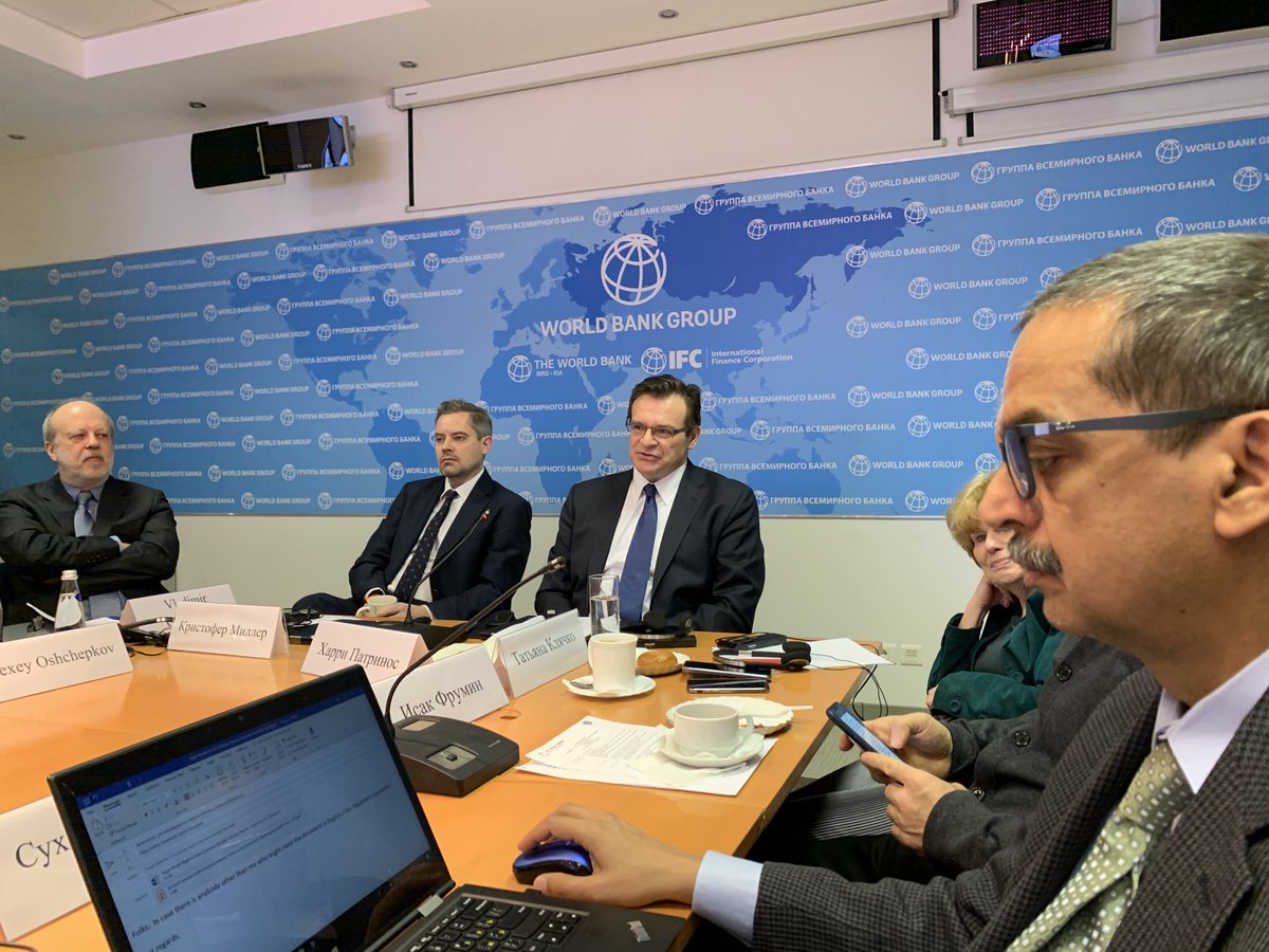 tigranshmis's tweet photo. @hpatrinos starts the presentation on #returns_ to_education in @WorldBank Russia. https://t.co/hHe70OgXK0