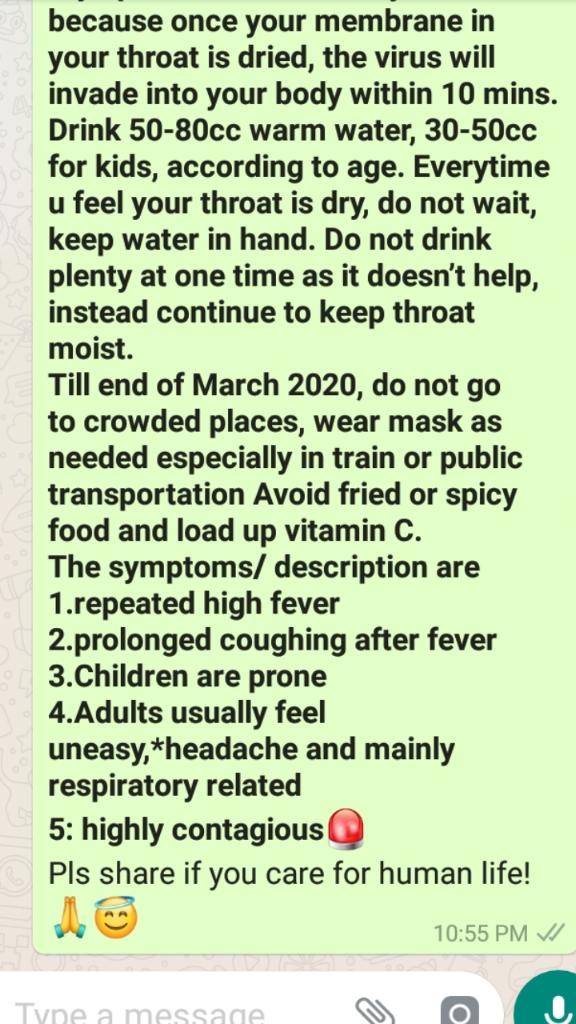 People pay attention to this corona virus.