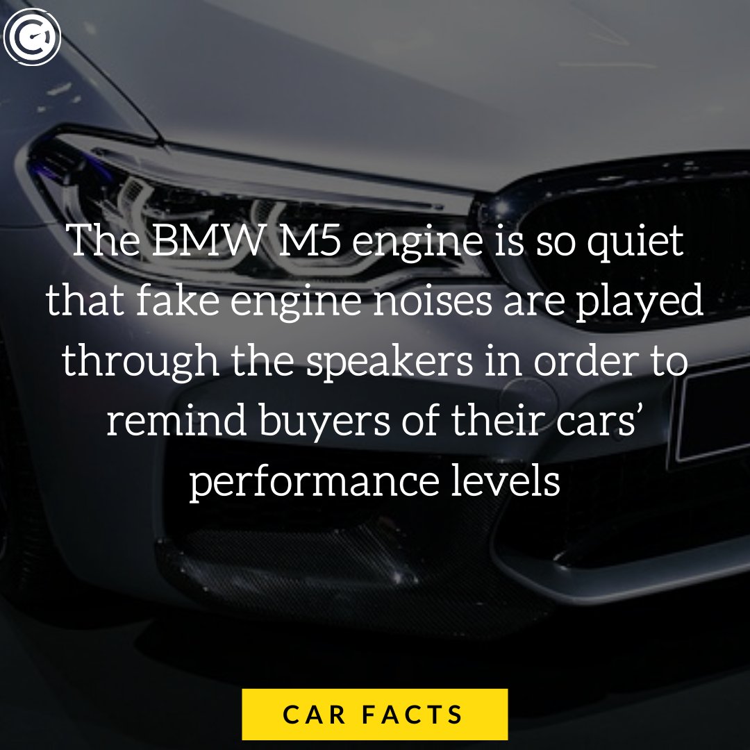 CaRPM_'s tweet photo. The BMW M5 engine is so quiet that fake engine noises are played through the speakers in order to remind buyers of their car's performance levels. 

Android App - https://t.co/5AfnLjrdZT 
iOS App - https://t.co/DQJcwvpIA9

#cars #car #bmw #bmwm5 #facts #fact #facts💯 #garagepro https://t.co/jEjHdrA3Cz