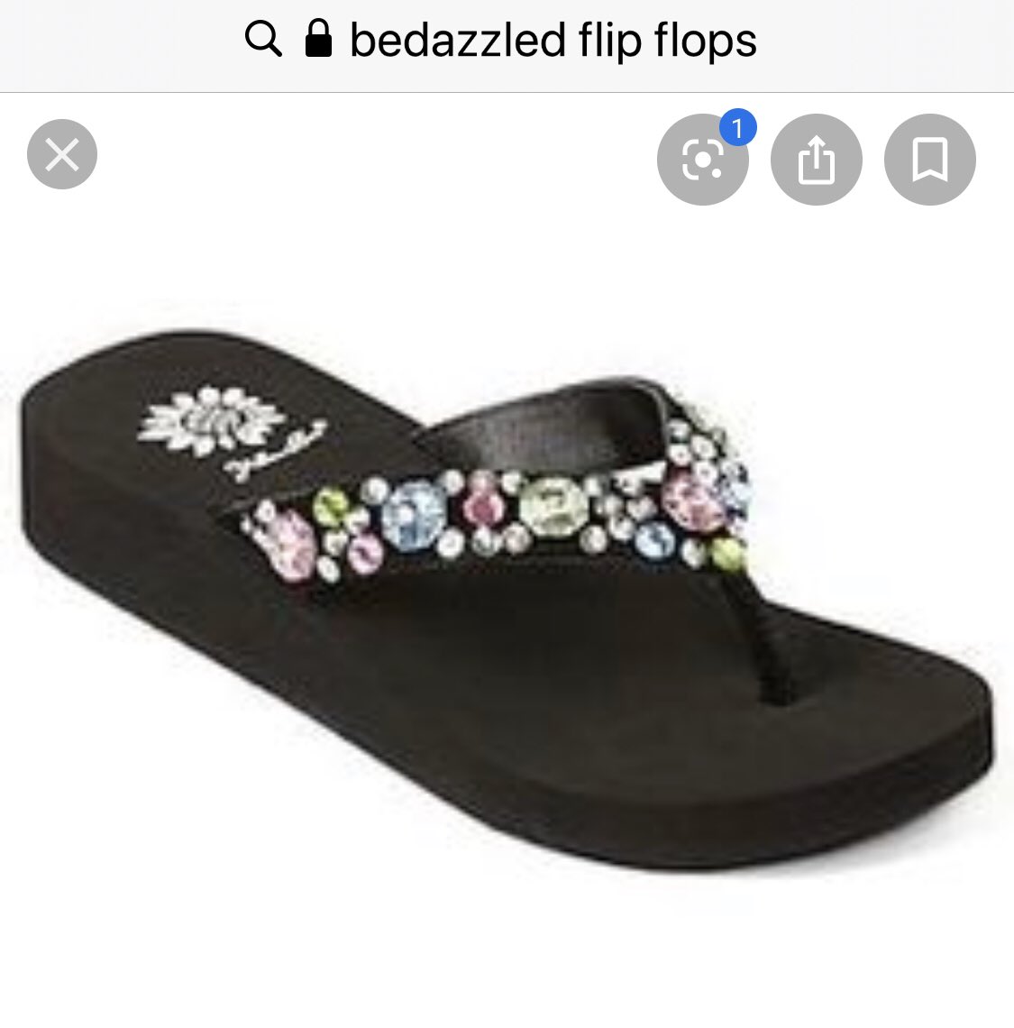 bedazzled flip flops