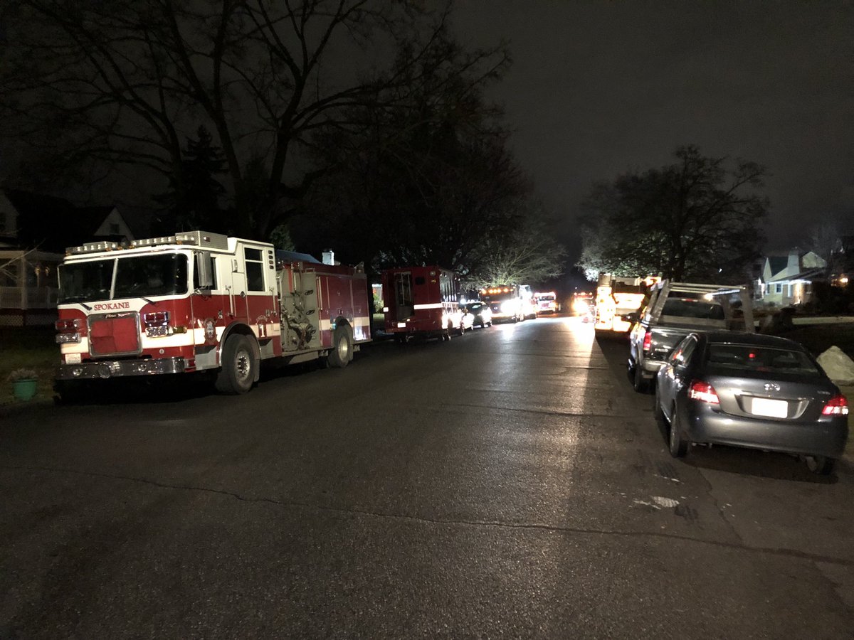 petermaxwelltv's tweet photo. UPDATE: Firefighters on scene tell me the homeowner was trying to clear a drain by mixing their own chemicals. The homeowner and an EMS worker were taken to the hospital. They’re in stable condition. @KHQLocalNews https://t.co/ijTuXhnBxV