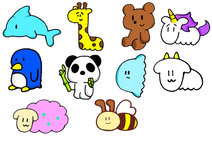 【気軽にリプしてほしいです】 

この10匹のアニマルの中で缶バッジ にするなら  どの動物がいいと思いますか????   

複数回答してもらっても全然大丈夫です!???

今後のグッズ作りの参考にしたいので 