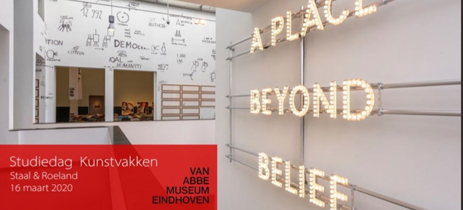 Speciaal voor docenten kunstvakken organiseren Staal &amp; Roeland en het Van Abbemuseum Eindhoven een gezamenlijke studiedag op maandag 16 maart 2020. Een studiedag met inspirerende sprekers en werkgroepen die direct aansluiten op uw dagelijkse lespraktijk.

staal-roeland.nl/studiedagkunst…