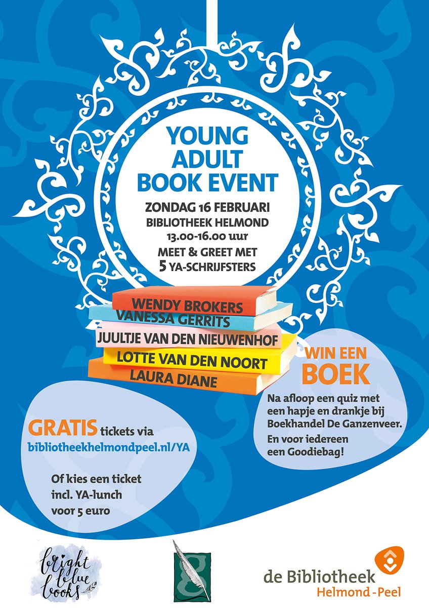 VleugelsTrilogy's tweet photo. Iedereen welkom in Helmond op 16/02 🤗 #zondagboekdag #boekevent #ya #helmond https://t.co/Bl0ntklJ5n