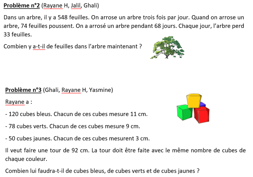 Cm1cA's tweet photo. Bonjour la classe de CM1 de l'école Mers Sultan. Voici les petits problèmes que nous vous avons préparés. @CM1AMS #classe_chercheur Bonne résolution ! #OSUIPedagogie #Twitmaths #Cycle3 https://t.co/PMxZEELoP2