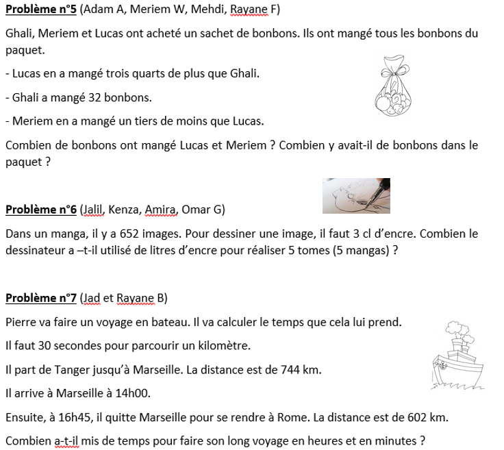 Cm1cA's tweet photo. Bonjour la classe de CM1 de l'école Mers Sultan. Voici les petits problèmes que nous vous avons préparés. @CM1AMS #classe_chercheur Bonne résolution ! #OSUIPedagogie #Twitmaths #Cycle3 https://t.co/PMxZEELoP2