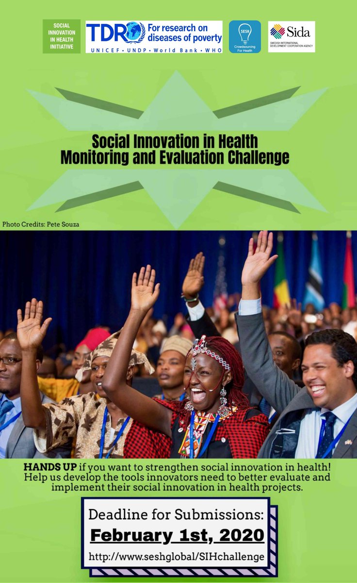 sesh_global's tweet photo. LAST CALL! We want your ideas! Social innovation in health projects are providing exciting new ways to improve healthcare delivery. Join us to create standardized tools to measure and evaluate these amazing projects! Deadline: February 1st More details: https://t.co/KteJ2Fhlqp https://t.co/wWHDJE5e9C