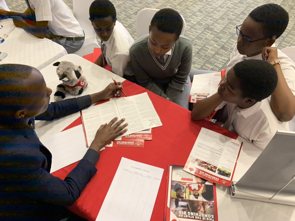 SLCintl's tweet photo. @whatsinsideslc is attending the #educanada 🇨🇦 events in #Kigali #Rwanda 🇷🇼 organized by @CanadainRwanda Meeting amazing future students! /#slclarryworld #proudtobeslc https://t.co/rsj2wrQ7Vb