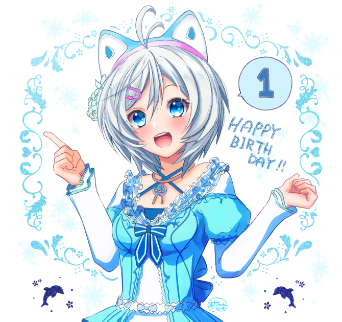 電脳少女YouTuberシロ 「#画力ビフォーアフター #SiroArt 
←2018 / 2020→
シロちゃ」|壱十九 / illustratorのイラスト