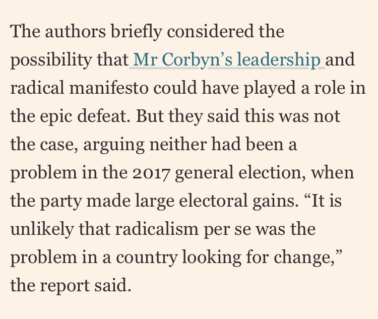 And the idea that he was somehow treated worse by the media than Michael Foot or Neil Kinnock is another ludicrous fantasy. Given how badly @Uklabour were doing, given the reality of anti-Semitism and Brexit tactical dither and ineptitude you can make the case he got off lightly