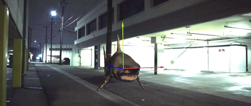 新作サメ映画でサメにXYZ軸が表示されていた！？