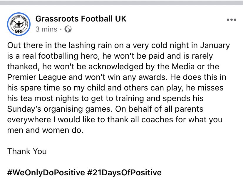 Teamgrassroots_'s tweet photo. Out there in the lashing rain on a very cold night in January is a real footballing hero.......

#GrassrootsFootball
#WeOnlyDoPositive #21DaysOfPositive https://t.co/du94McSB31